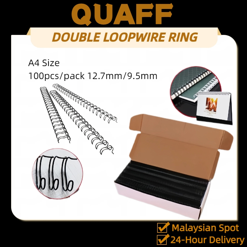 QUAFF Double Loop Wire Binder 3:1 Pitch Metal Loop Ring Binder (100pcs ...