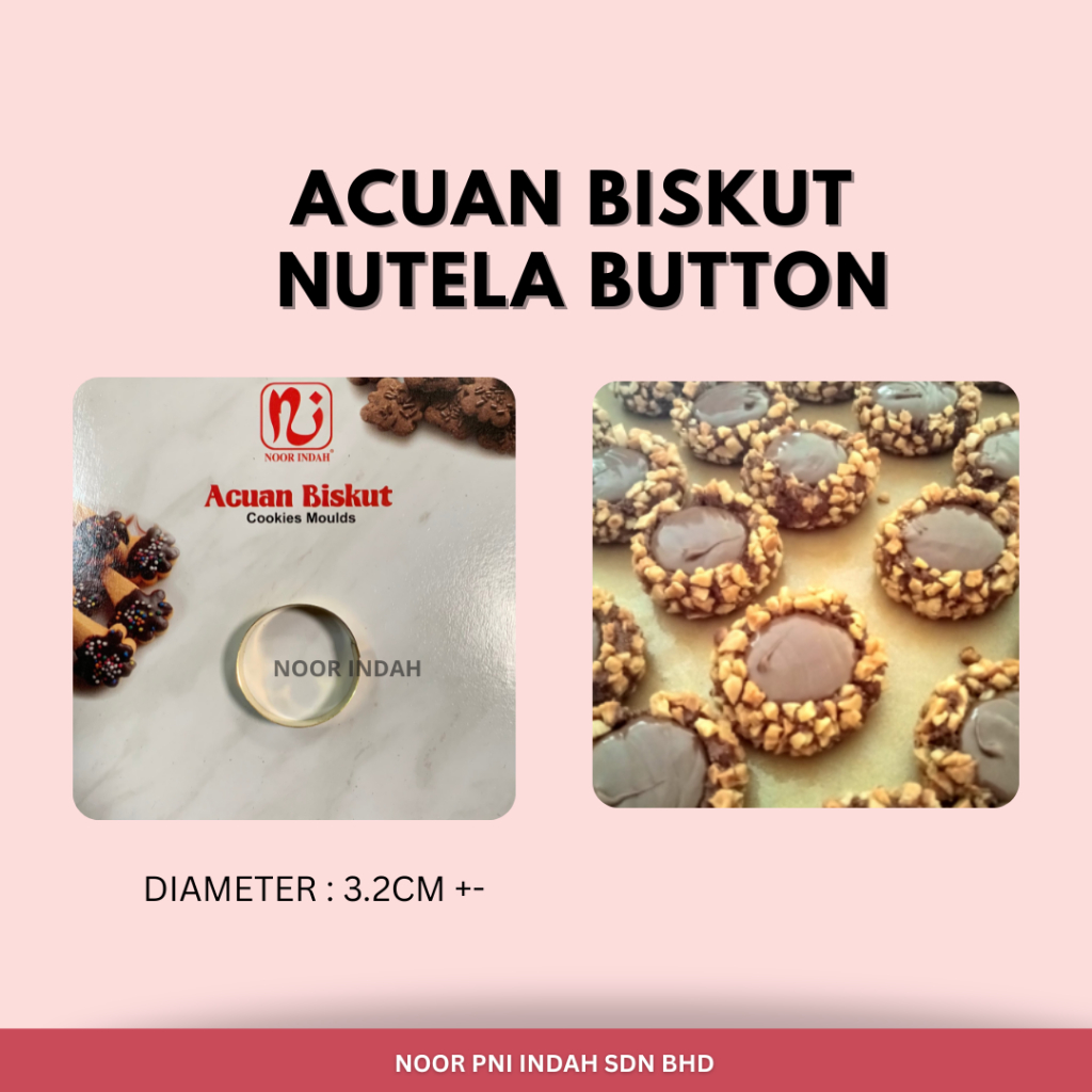 acuan biskut nutella button mazola | Shopee Malaysia