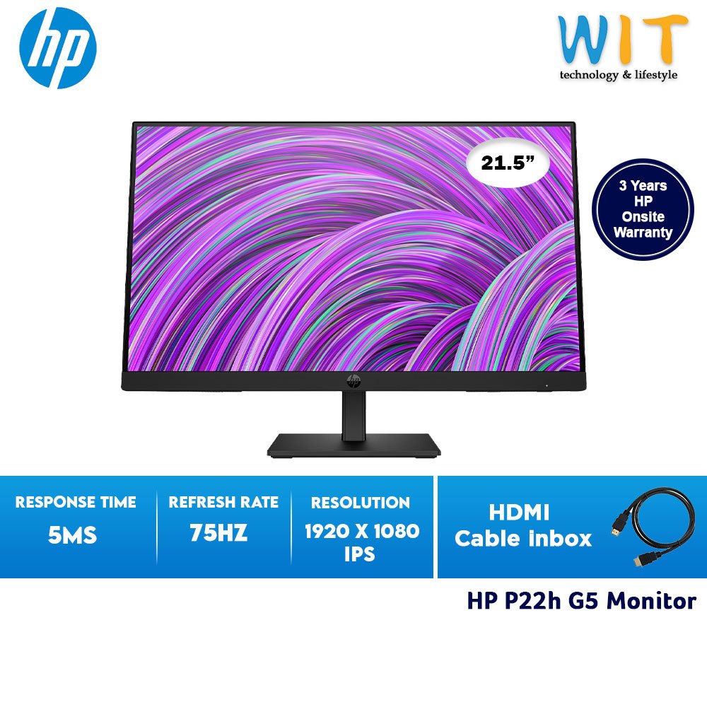 HP P22h G5 Monitor -21.5" FHD /5ms / 75Hz / FHD / IPS Panel / 1xDisplay ...