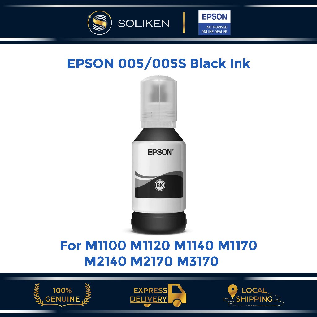 Epson 005 120ML /005S 40ML Pigment Black Ink M1100 M1120 M1140 M1170 ...