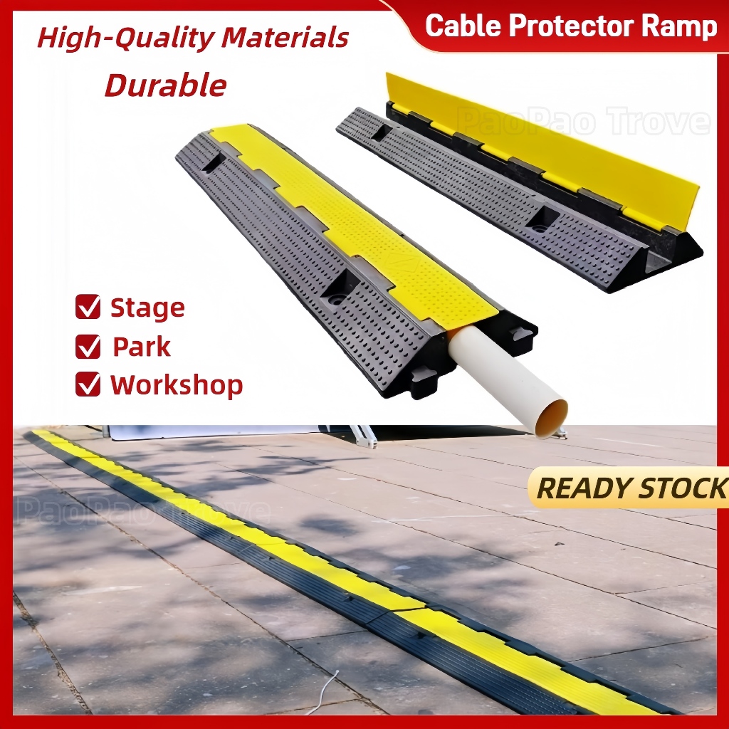 Cable Protector Ramp Rubber Cable Hump Speed Bump Floor Road Cable Pipe ...