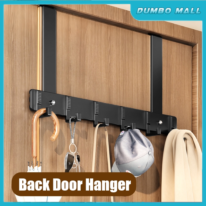 NEVKA Over Door Hanger Hooks – 8-Pack Heavy Duty Vinyl Coated Hook For Clothes, Towels & Shoe Organizers (Black)