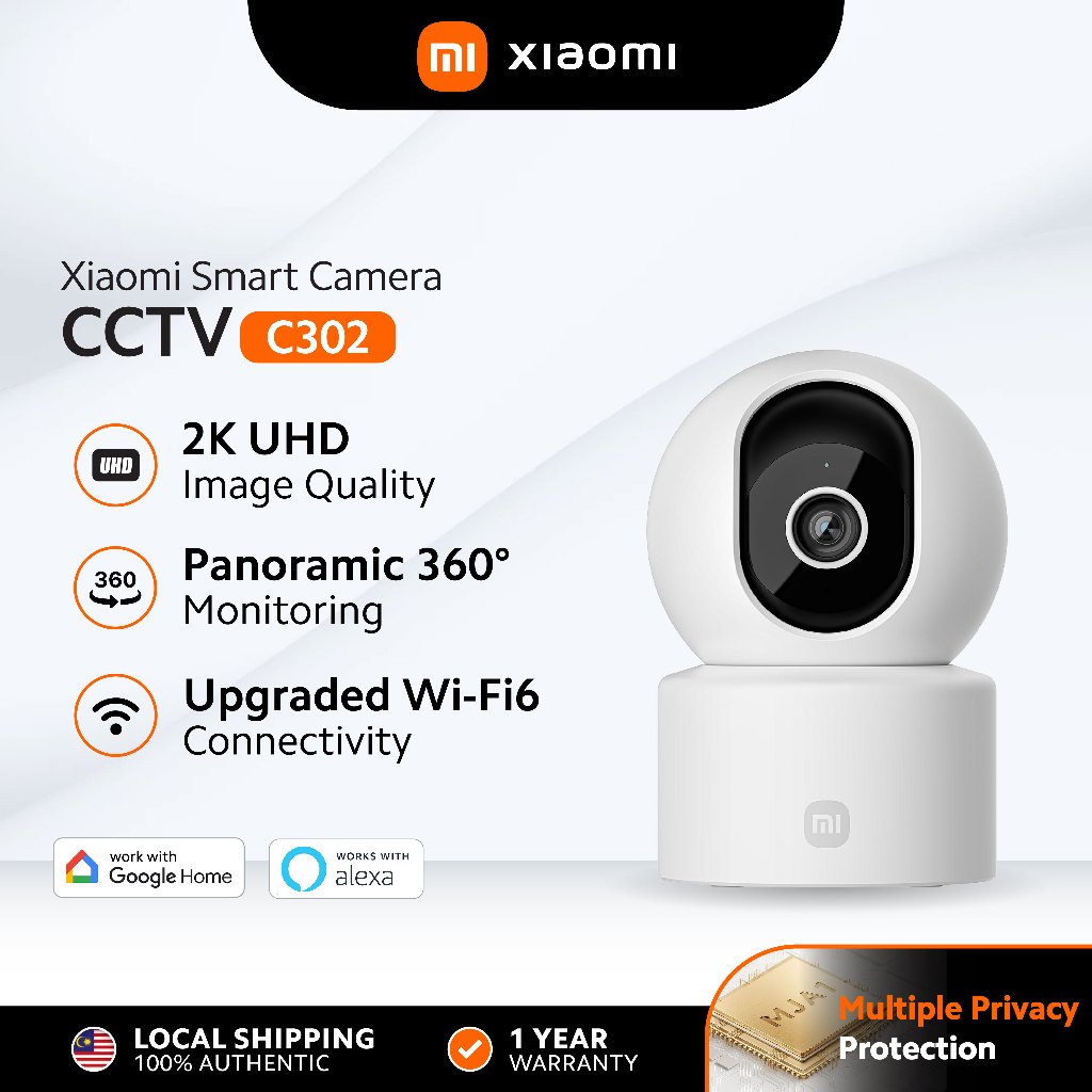 Xiaomi Smart Camera C302 | 2K UHD Image Quality | Full Colour Night ...