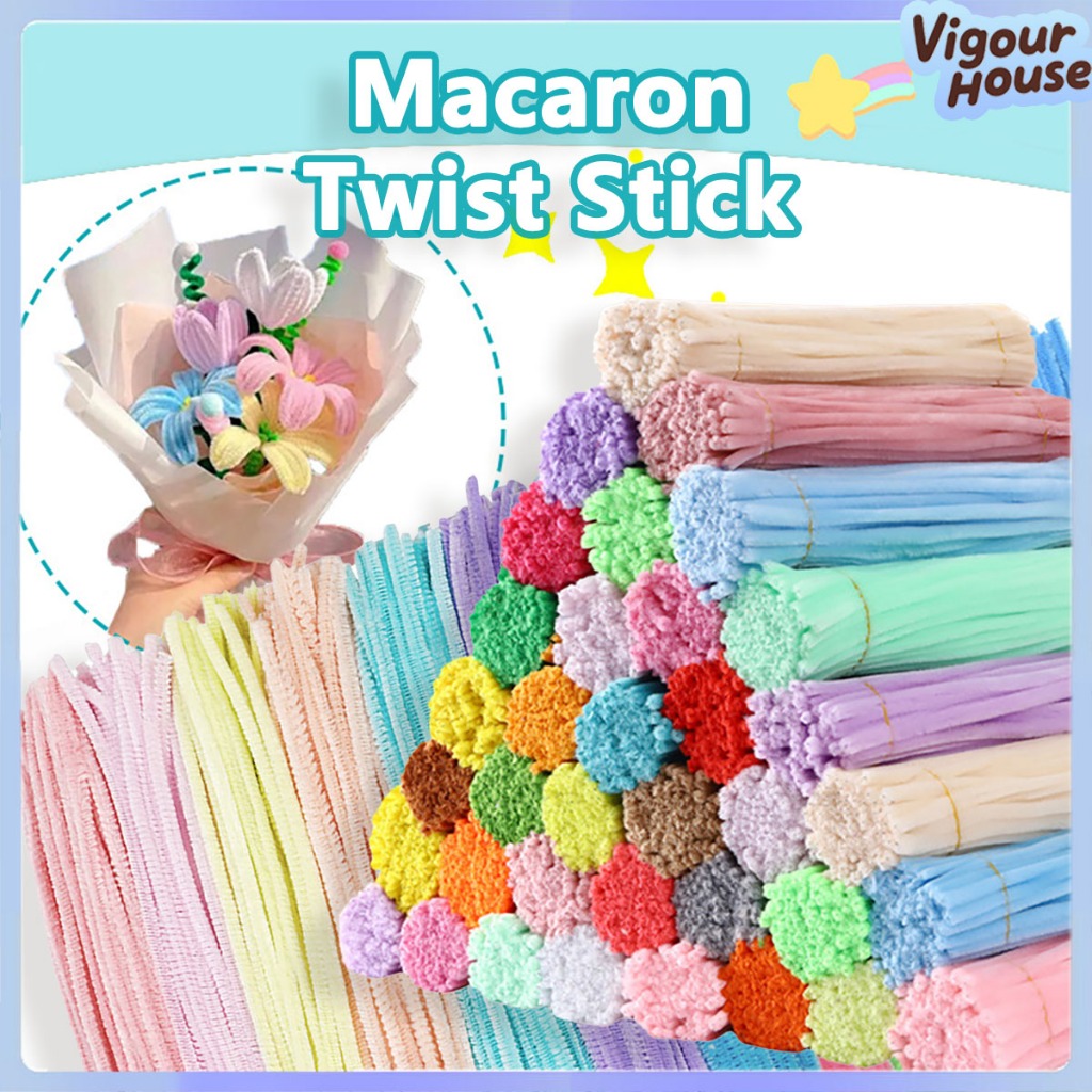 100Pcs Colorful Chenille Stems Pipe Cleaners Assorted Colours For Arts ...