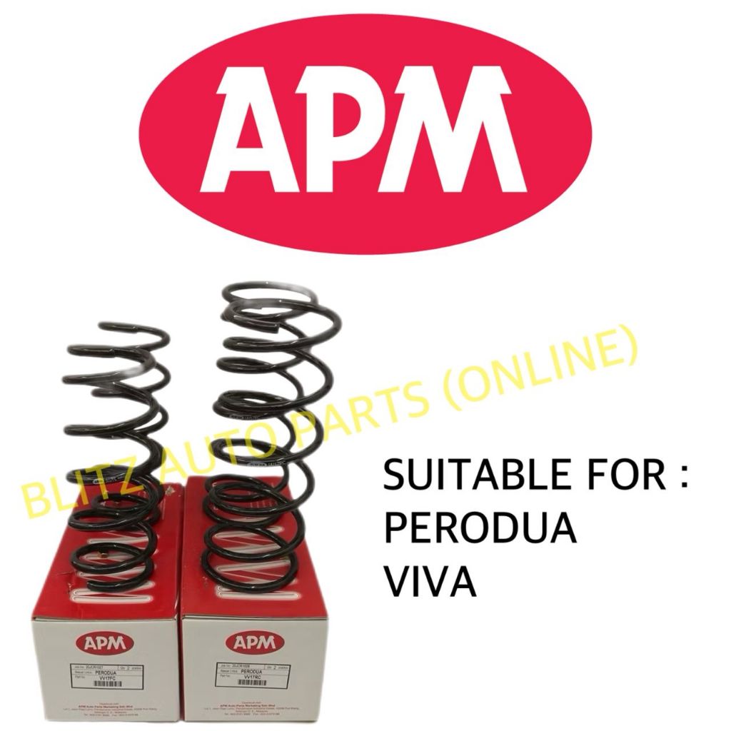 ORIGINAL APM ABSORBER COIL SPRING (STANDARD) FOR PERODUA VIVA(660CC ...