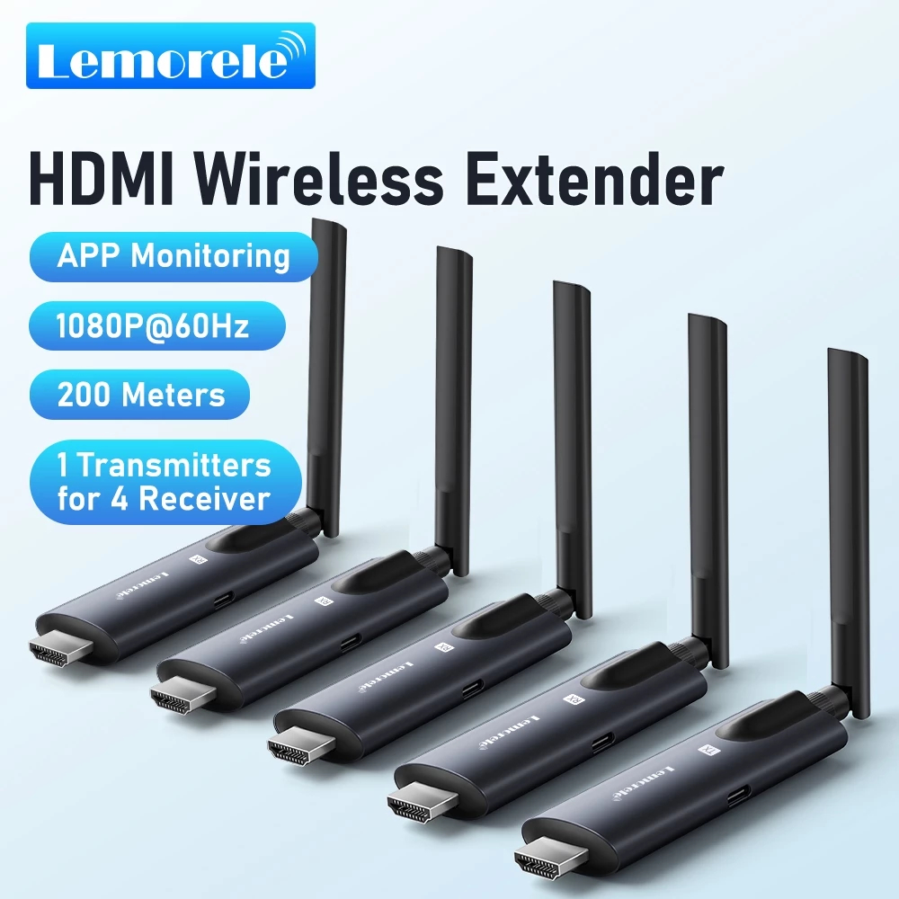 Lemorele R1040 Wireless Video Transmitter Set – 1TX + 4RX, Full HD ...