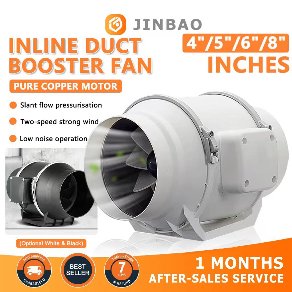 Exhaust Fan 4 inch 6 inch 8 inch Diagonal Flow Pressurized Duct Fan ...