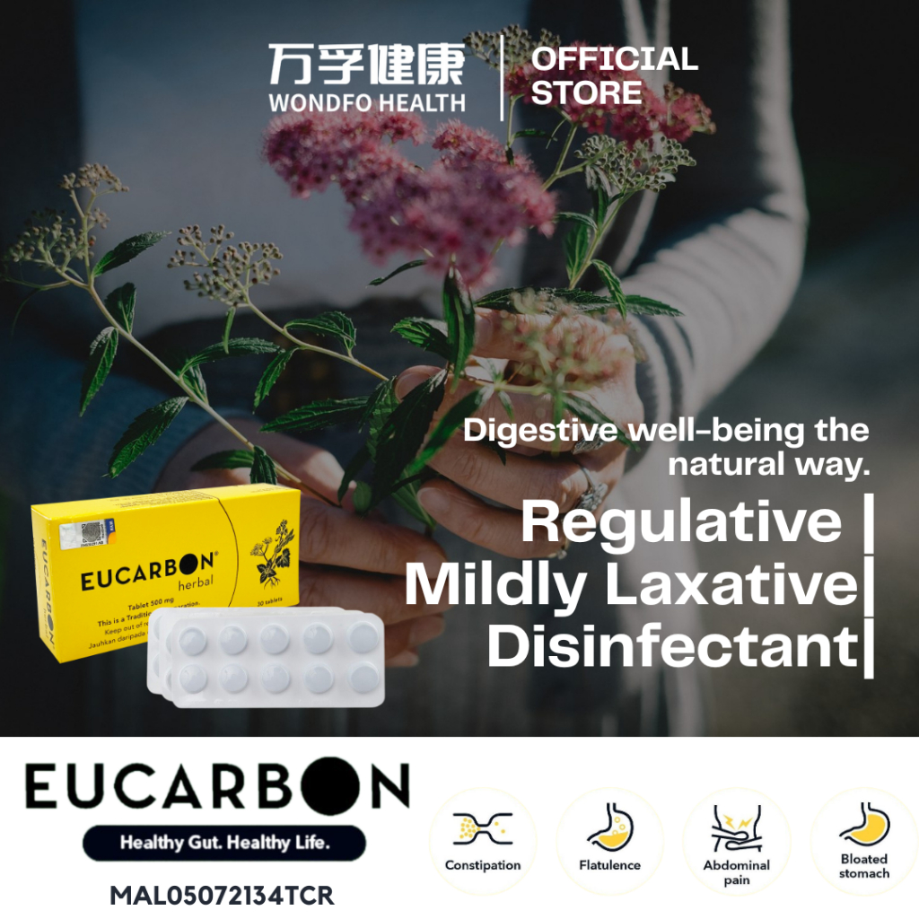 EUCARBON Herbal Tablet 500mg Traditional Formula Carbon | Charcoal ...