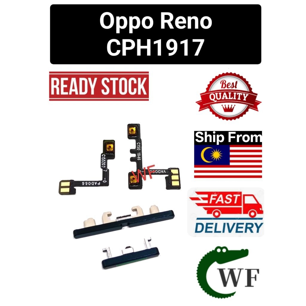 For Oppo Reno CPH1917 Power On Off Volume Button On Off Ribbon Flex ...