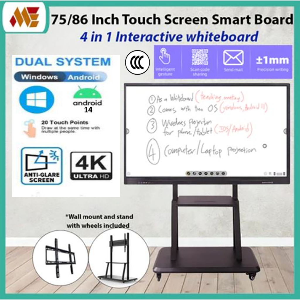 SCSTech 75 inch / 86 Inch Interactive Smart Teaching WhiteBoard ...