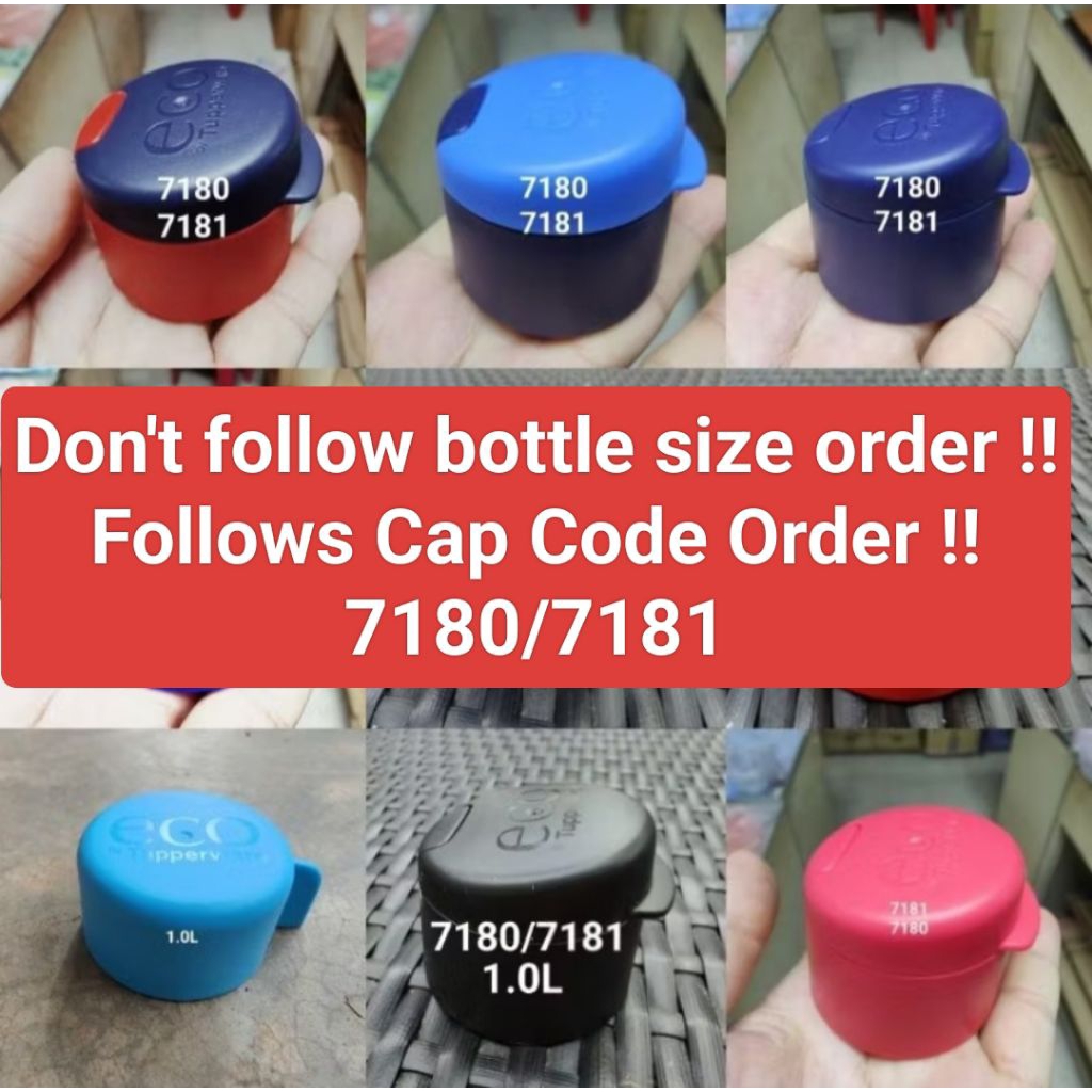 💖💖 Tupperware Eco Bottle Cap 1L / Round Eco Bottle Cap 750ml | Shopee ...