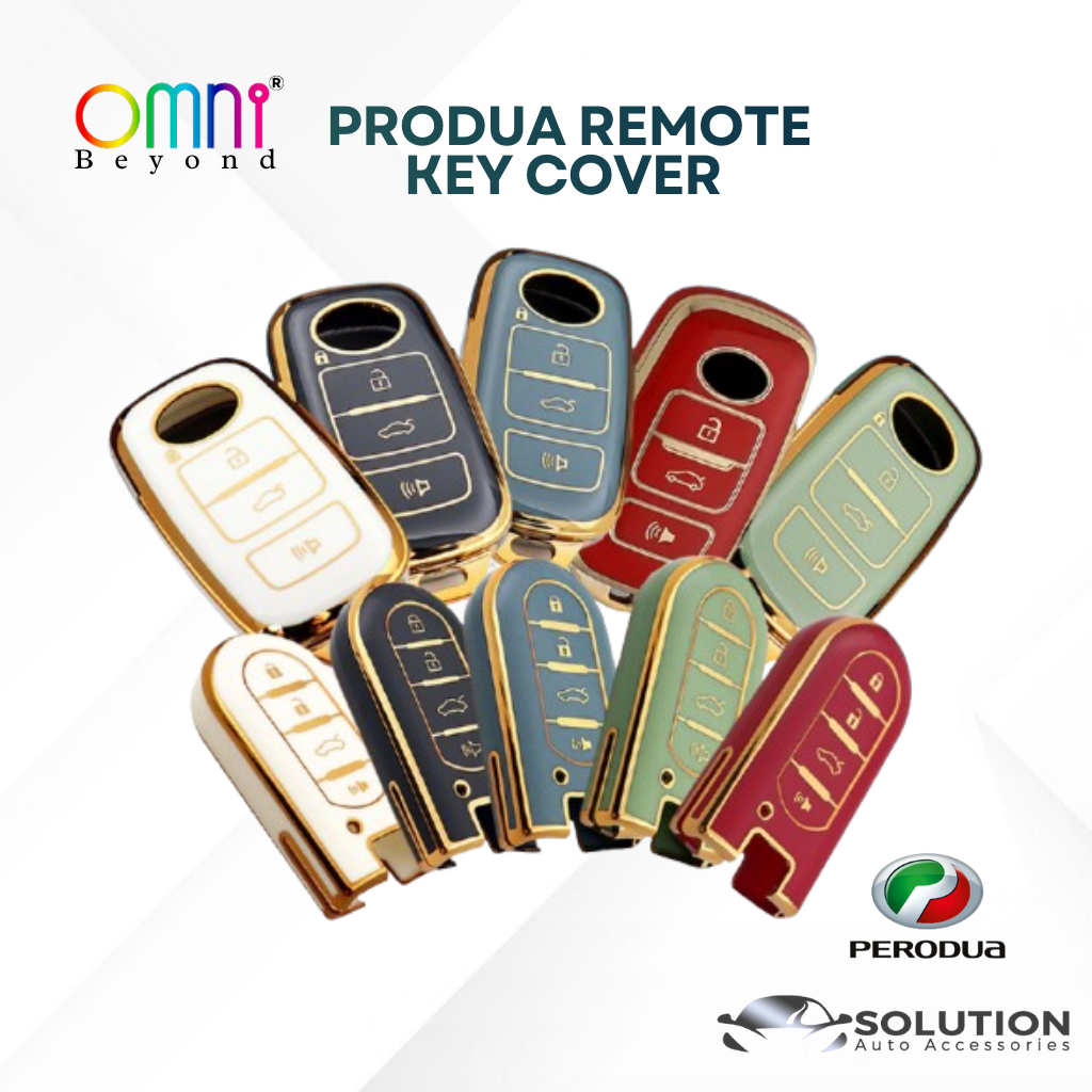 PERODUA Key Cover Chrome Reflection TPU Car Key Cover MYVI BEZZA AXIA ...