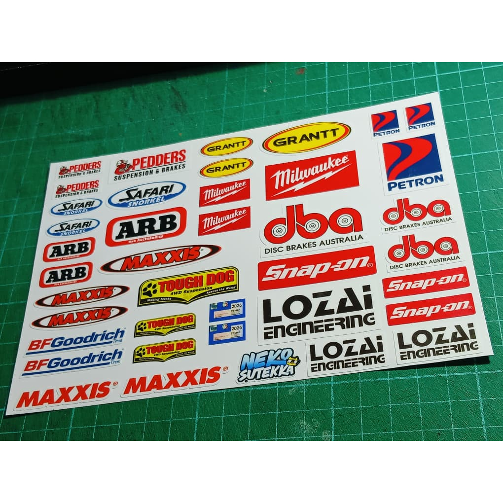 (Sticker Print) Sticker RC Crawler 1/10 RC Offroad Waterproof Sticker ...