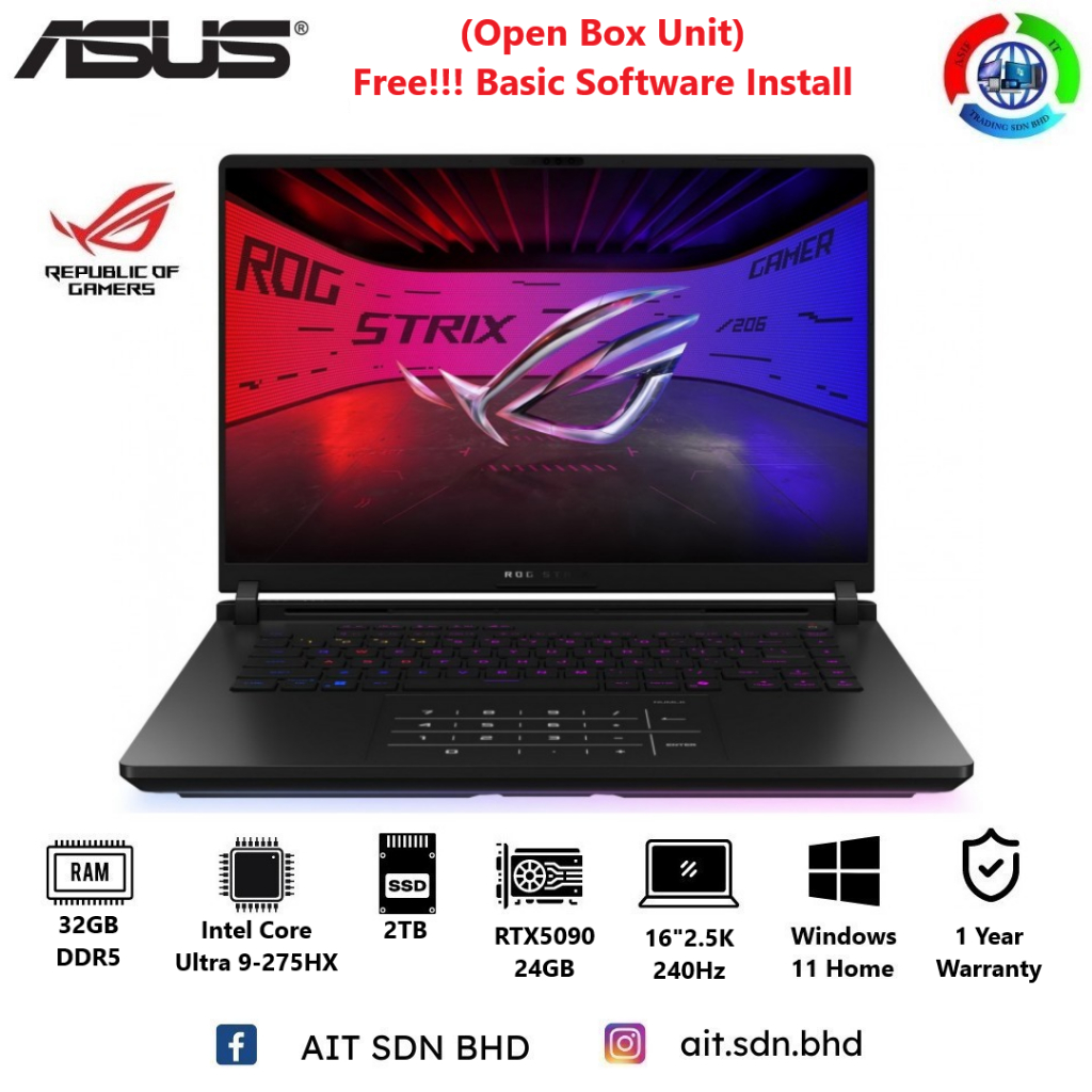 ASUS ROG Strix SCAR 16 2025 G635LX275-0ECAXHBCX30 16