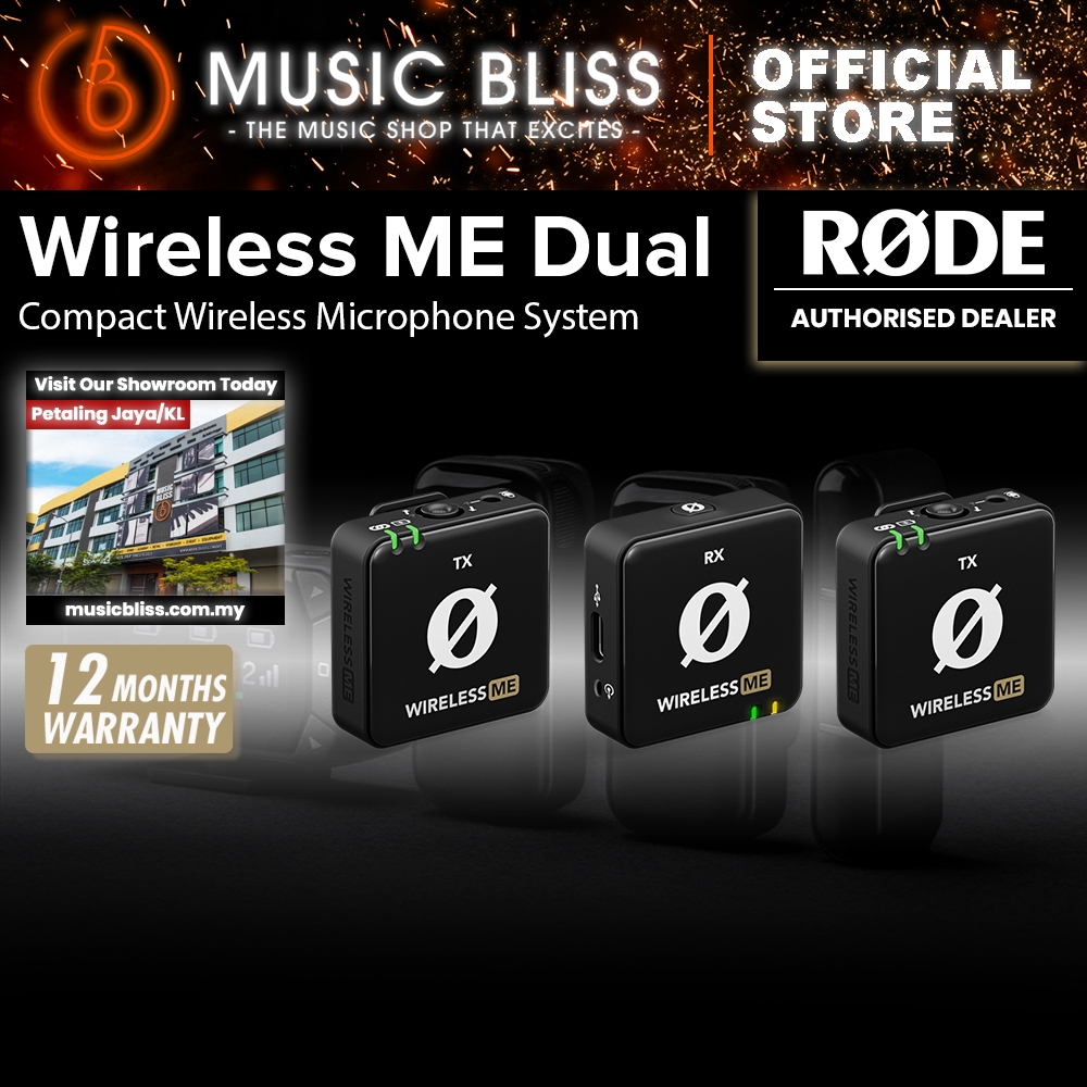 Rode Wireless ME Dual Clip-on Microphone System - Black / White ...