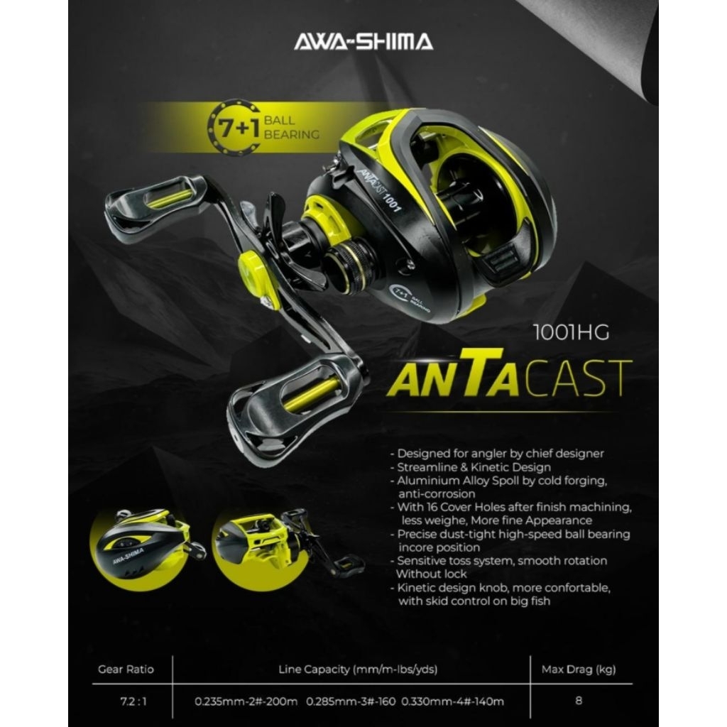 awa shima baitcasting reel Turquoise Excellence HX 3000 FD Spin Sports & Outdoors REEL, AWA-SHIMA UNIQUE CASTING -