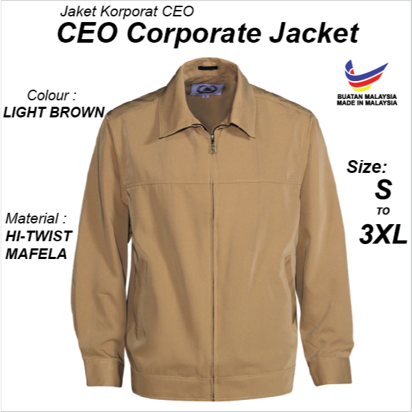Light Brown CEO Jaket Korporat Corporate Jacket Executive Uniform ...