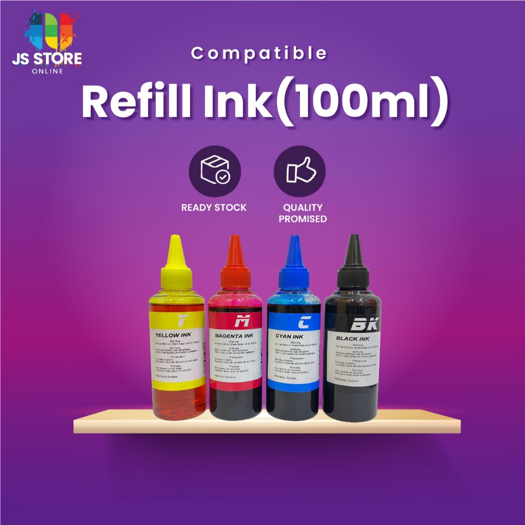 [Ready Stock] Universal Compatible Refill Ink (100ml) Printer ink ...