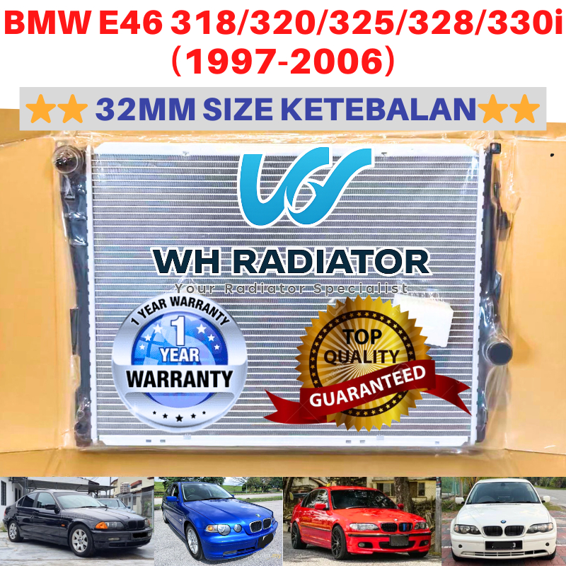 BMW E46 97'-06' (32mm)Triple Layer TOP QUALITY AUTO/MANUAL Radiator ...