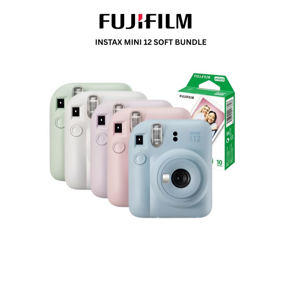 FUJIFILM Instax mini 12 + Instax mini film 10 sheet (Soft bundle set ...