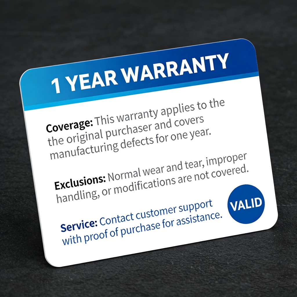 Free After-sales Warranty Card For Smart Cameras CCTV (Electronic ...