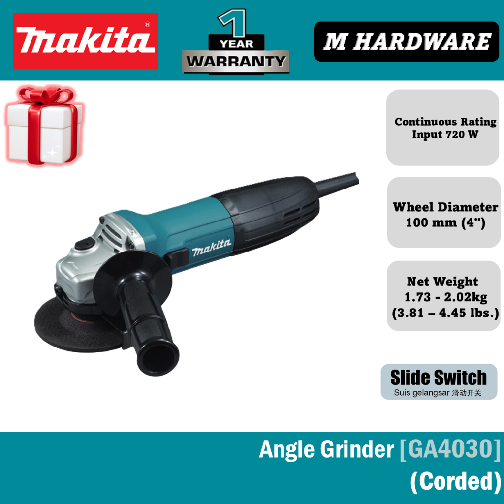 MAKITA ANGLE GRINDER GA4030 [CORDED] 100MM (4