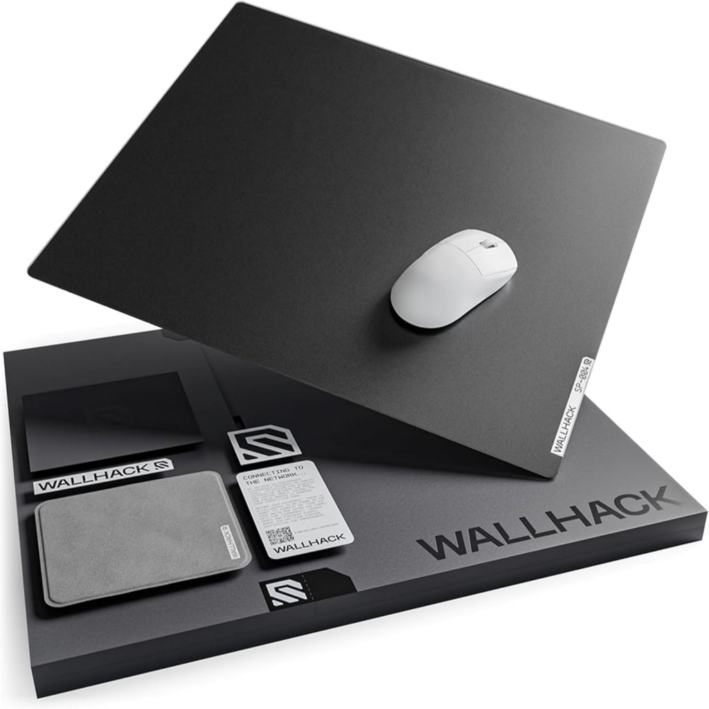 WALLHACK SP-004 Black Glass Gaming Mousepad 430x490mm 3.9mm Speed ...
