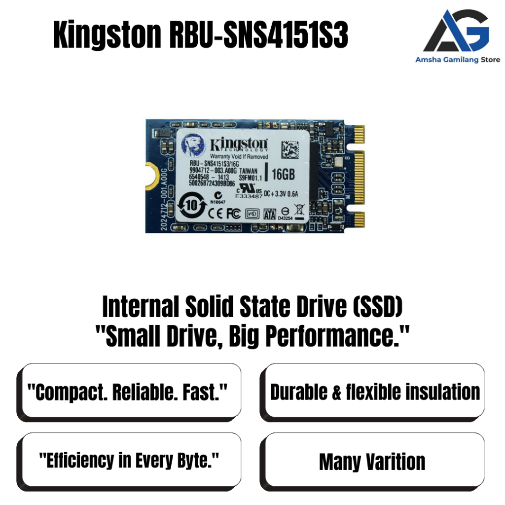 Kingston RBU-SNS4151S3 16GB/32GB/128GB SSD M.2 SATA Storage replacement ...