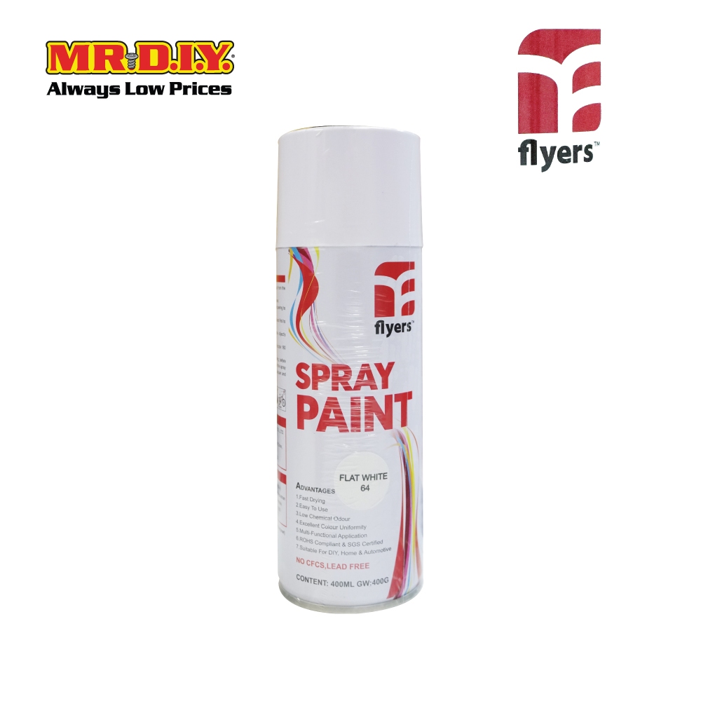 FLYERS Spray Paint Flat White #64 (400ml) | Shopee Malaysia