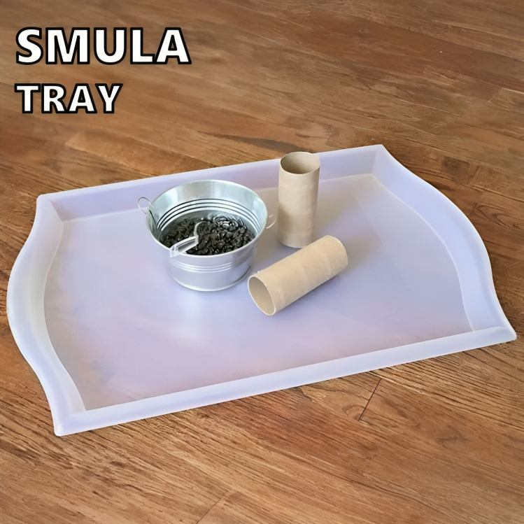IKEA SMULA Tray 52x35cm White/Transparent Serving Tray Food & Toy ...