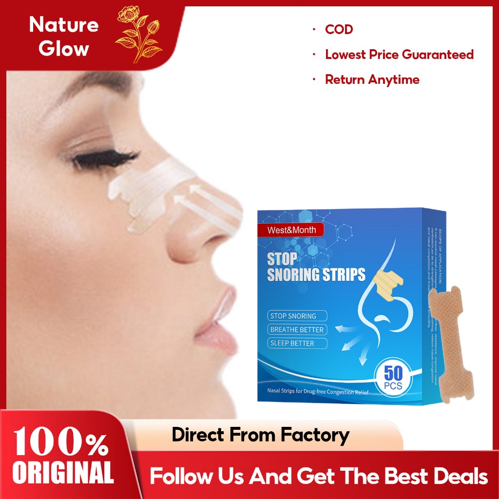 West&Month Sleep Anti Snoring Patch 50pcs adult nasal ventilation patch ...