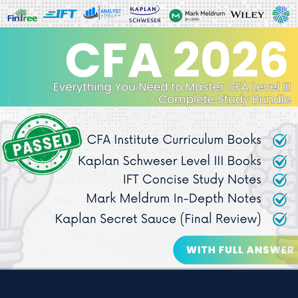 2026 / 2025 CFA Level III Complete Study Bundle | Kaplan Schweser Notes ...