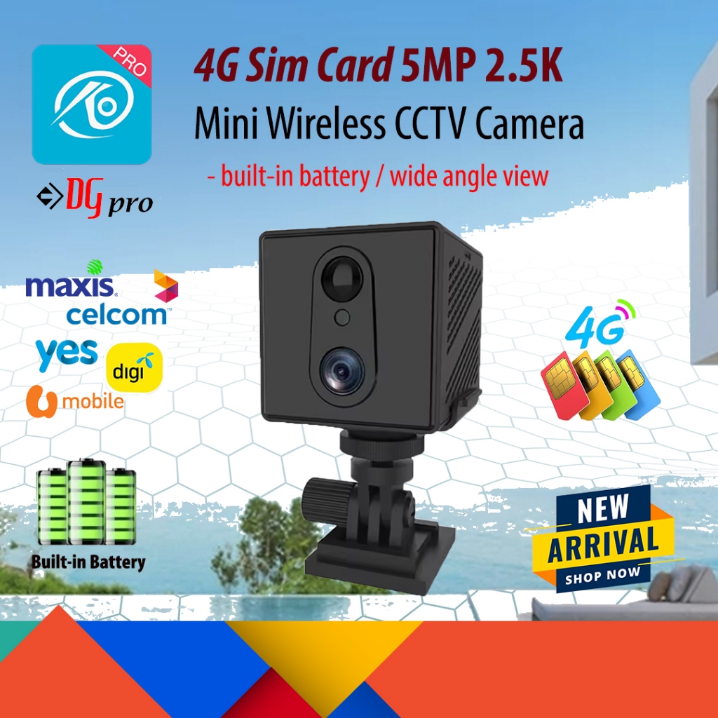 O-Kam Pro 5MP 2.5K 4G Sim Card Battery Powered Mini Indoor Night Vision ...