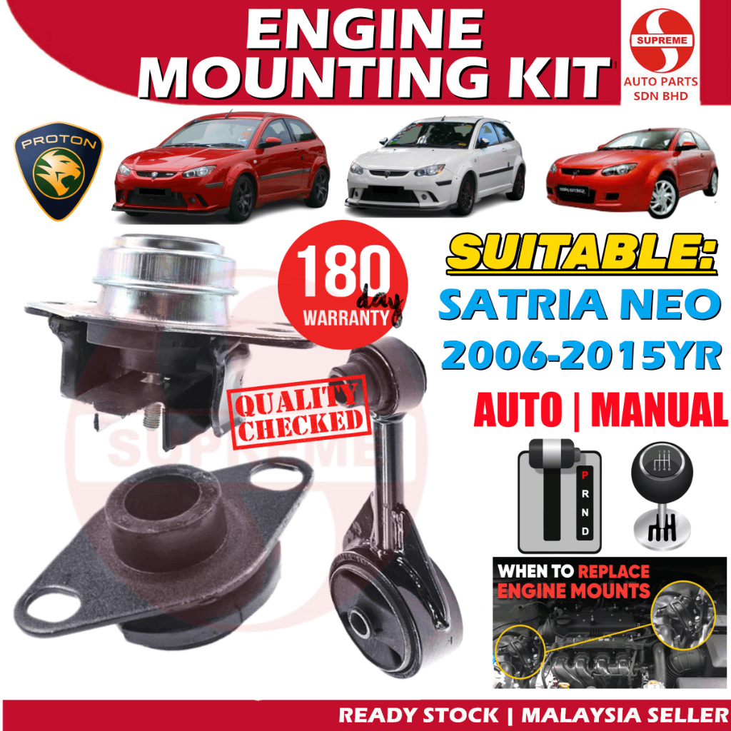 S2U Engine Mounting Kit Set Proton Satria Neo Auto Manual With Bracket ...