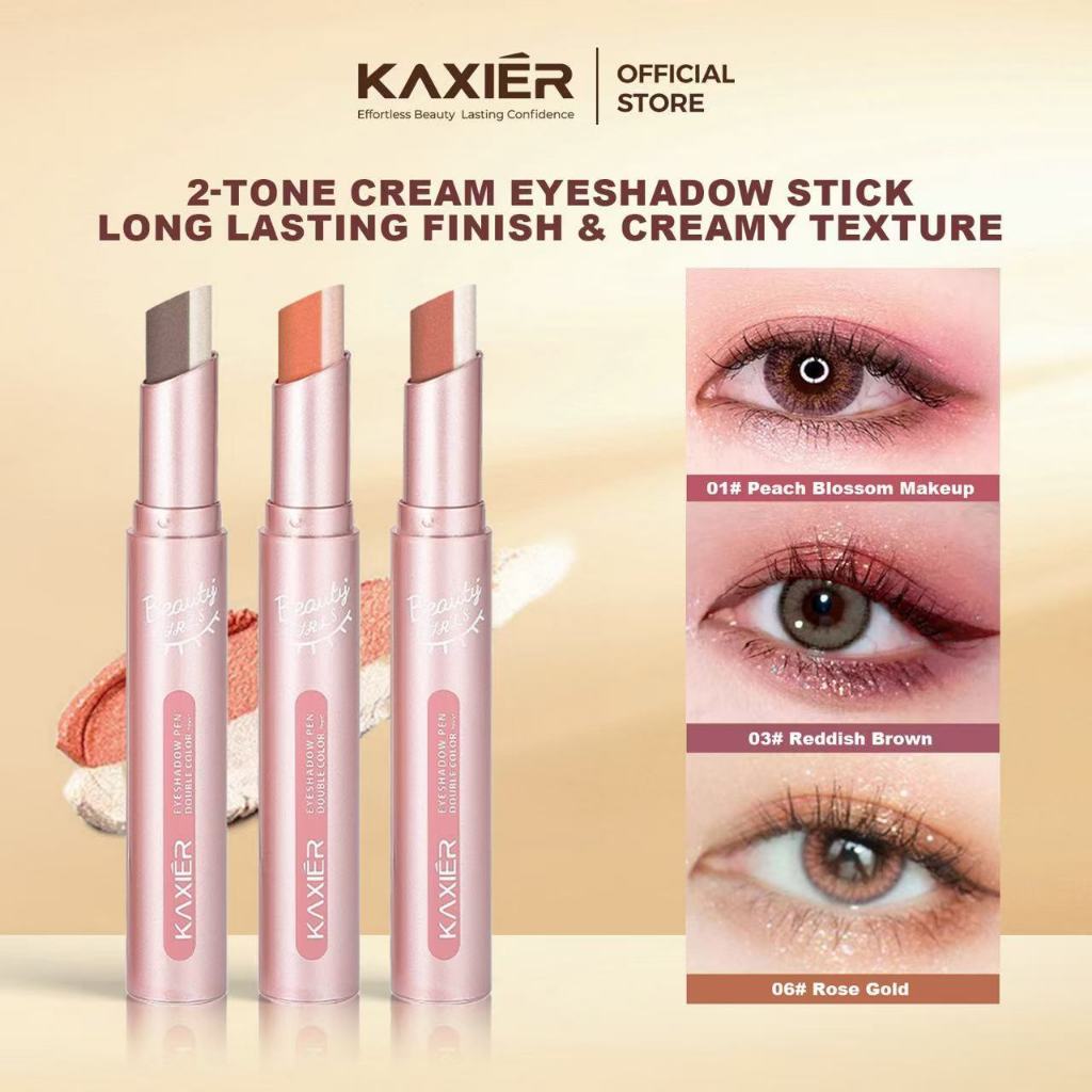 KAXIER Two-Tone Eyeshadow Stick - Pensel Eyeshadow 2 Warna (High ...