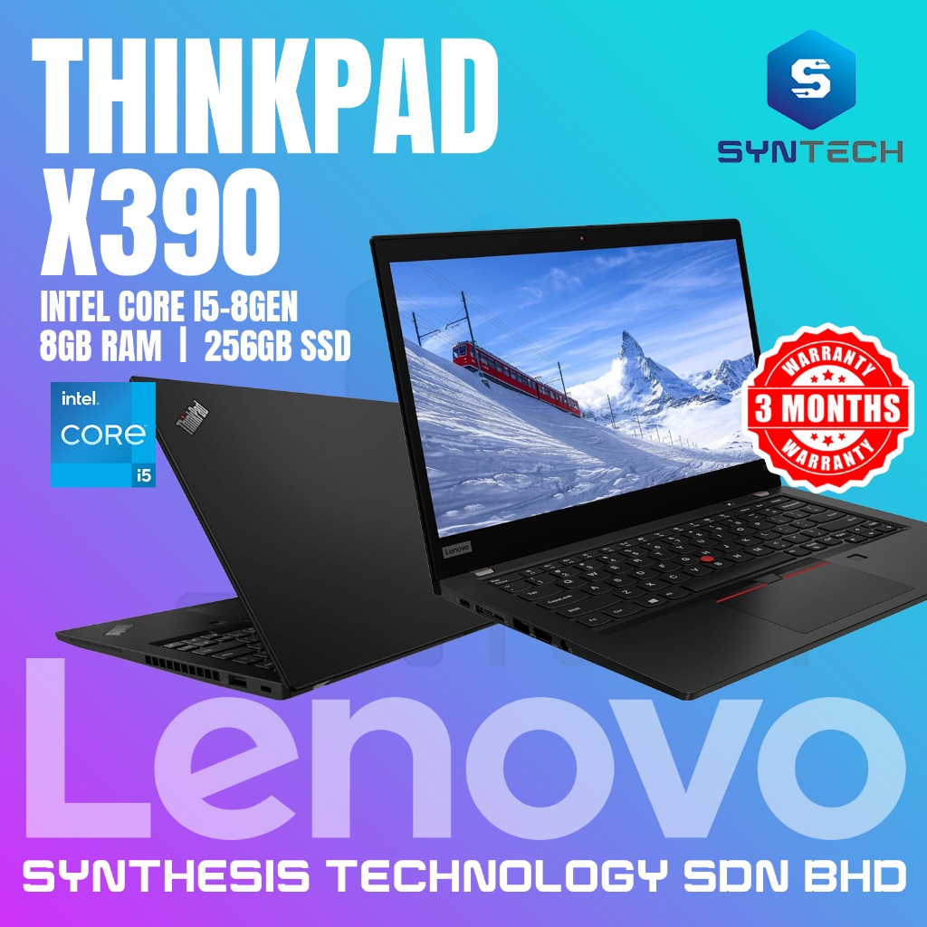 LENOVO THINKPAD X390 INTEL I5-8 GEN 8GB RAM + 256GB SSD REFURBISHED ...