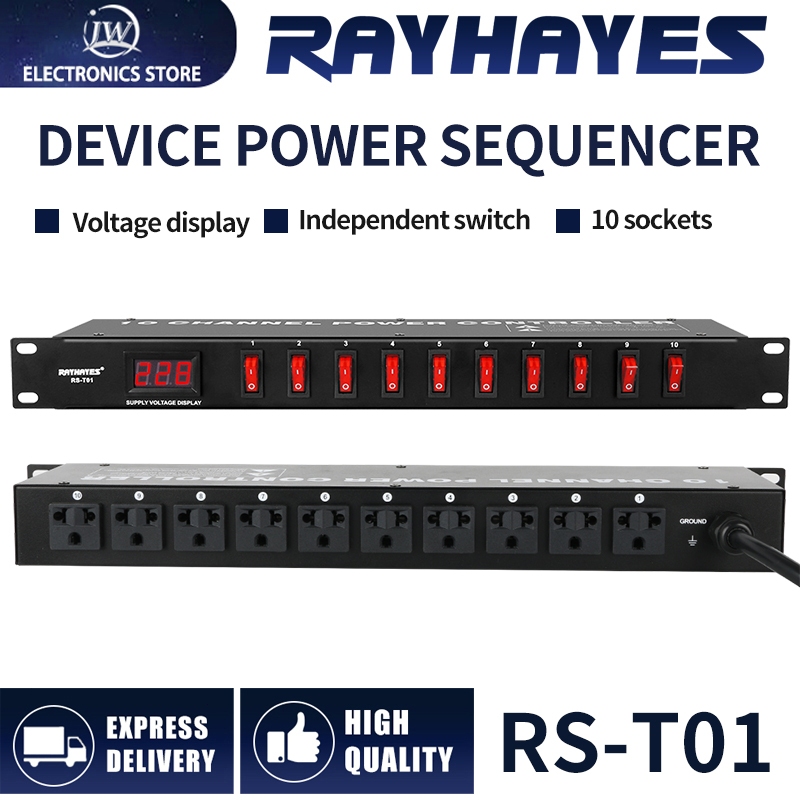 RAYHAYES Audio Power Switch 10 Channel Power Controller Stage ...
