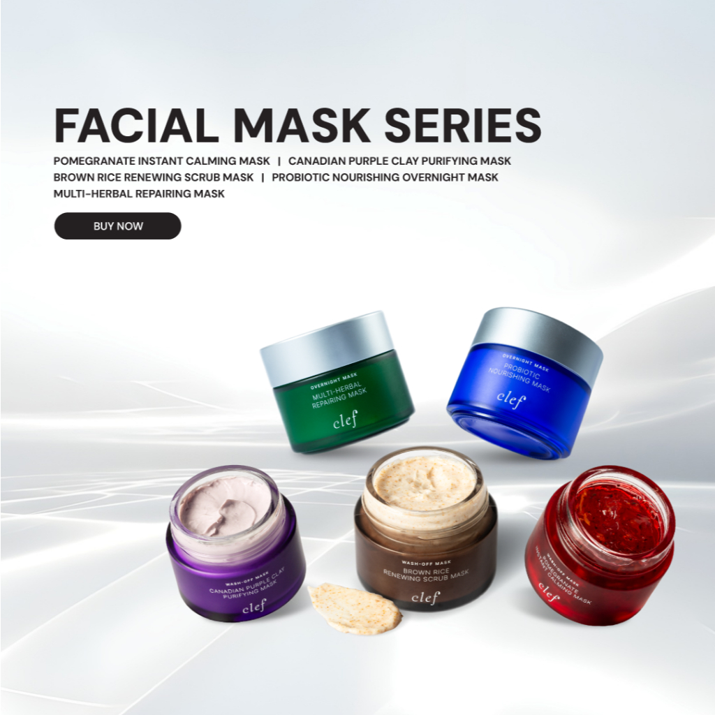 [ADD ON DEAL] CLEF Facial Masks 100g | Calming Mask | Scrub Mask ...