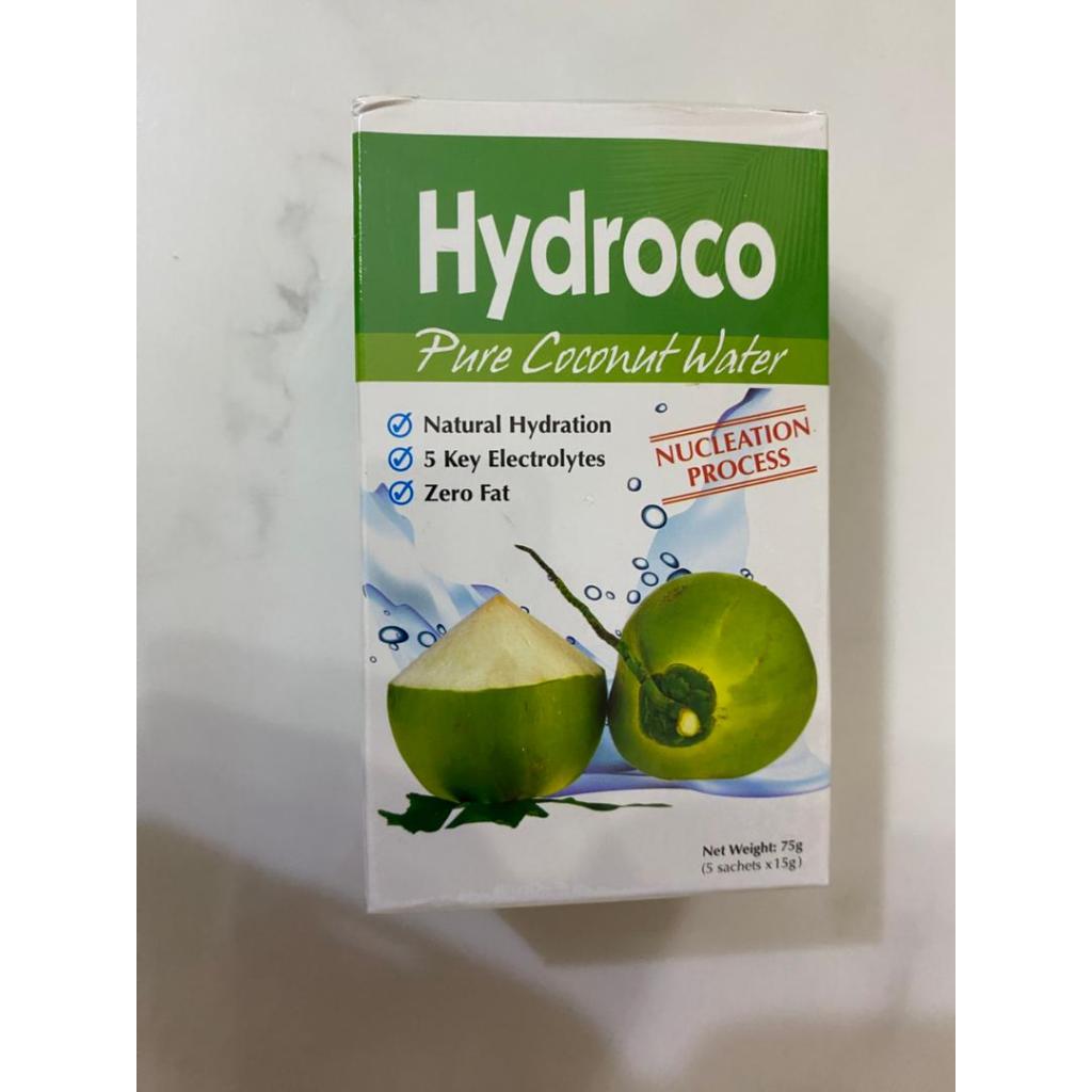 Hydroco Pure Coconut Water 15g x 5 sachets (expired 08/2026) | Shopee ...