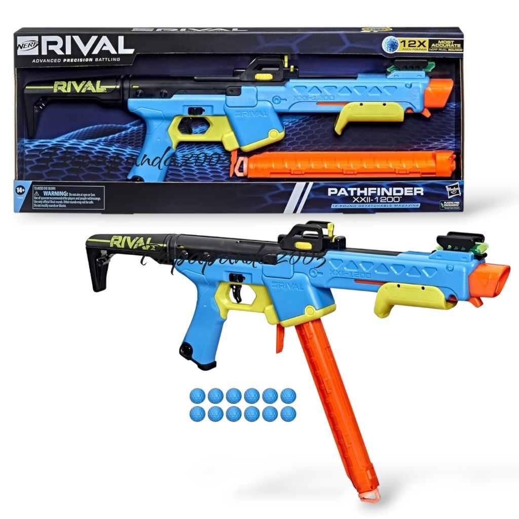 Nerf Rival Pathfinder XXII-1200 Blaster with Nerf Rival Accu-Rounds ...