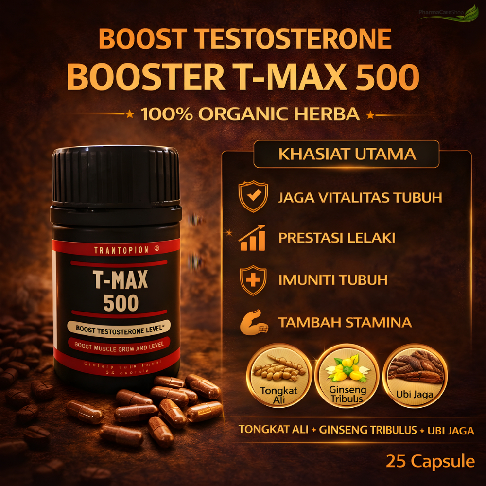 TMAX 500 Testosterone Booster Tongkat Ali Original Maca Root Gingseng ...