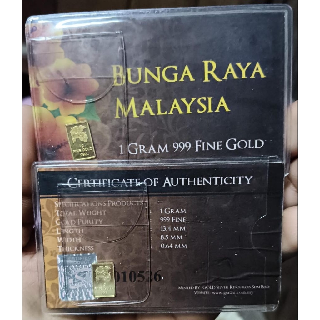 gold bar 1gram 999 bunga raya | Shopee Malaysia