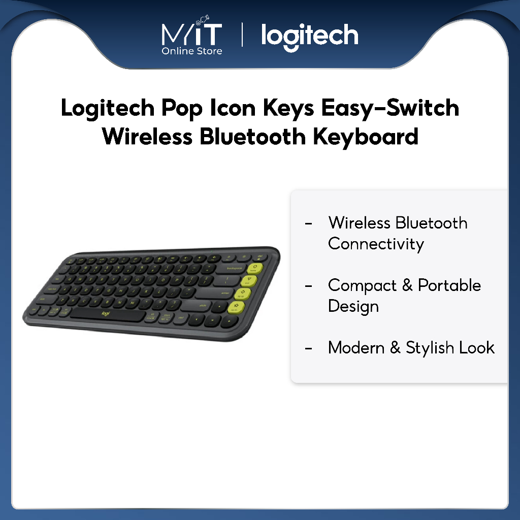 Logitech Pop Icon Keys Easy-Switch Wireless Bluetooth Keyboard | Shopee ...
