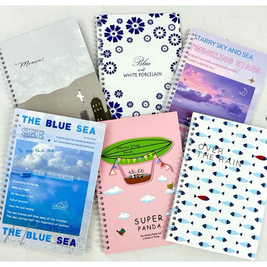 Wire-O A5 A6 Notebook Recycle Paper 128 pages 60gsm journal diary notes ...