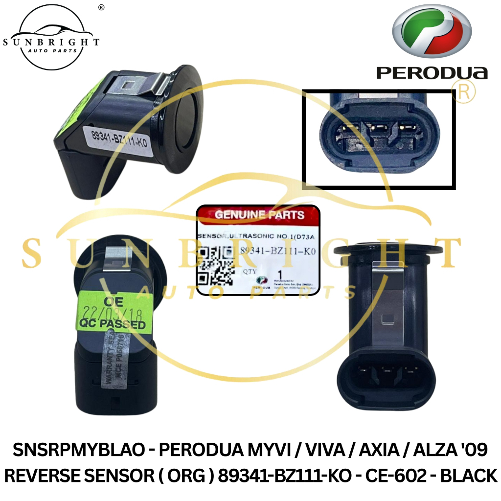 PERODUA MYVI / VIVA / AXIA / ALZA '09 REVERSE SENSOR ( ORG ) 89341 ...