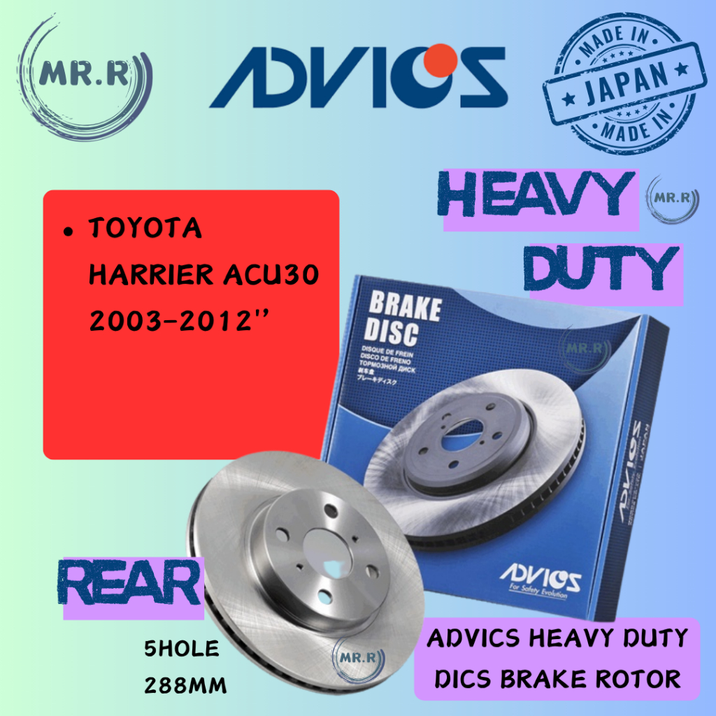 (1PAIR) ADVICS HEAVY DUTY TOYOTA HARRIER ACU30 2003-2012 YEAR REAR ...