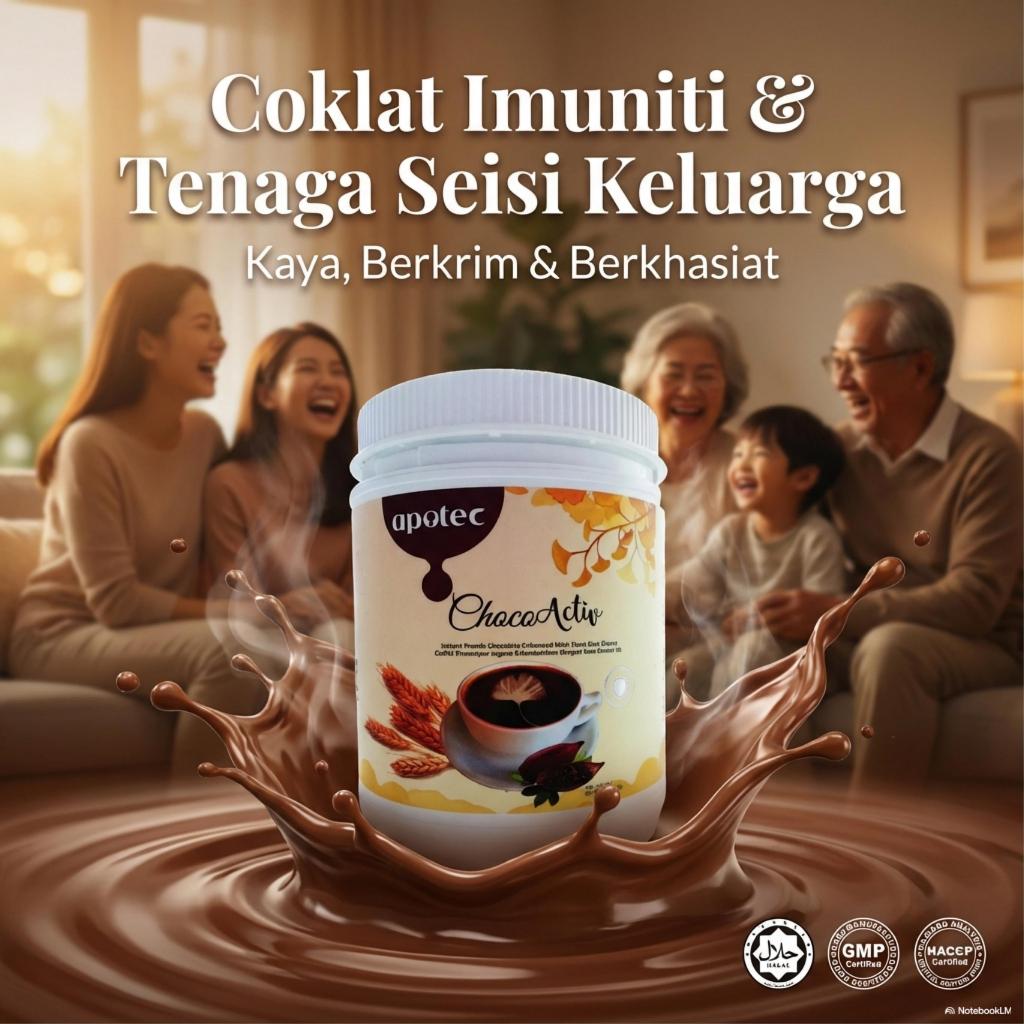 [HALAL] Apotec ChocoActiv (Cocoa Malt) - Minuman Coklat Imuniti & Usus ...