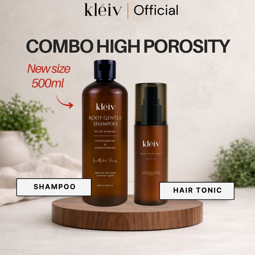 COMBO Rambut Cepat Kering [SHAMPOO] Kleiv Root Gentle Shampoo + Kleiv ...