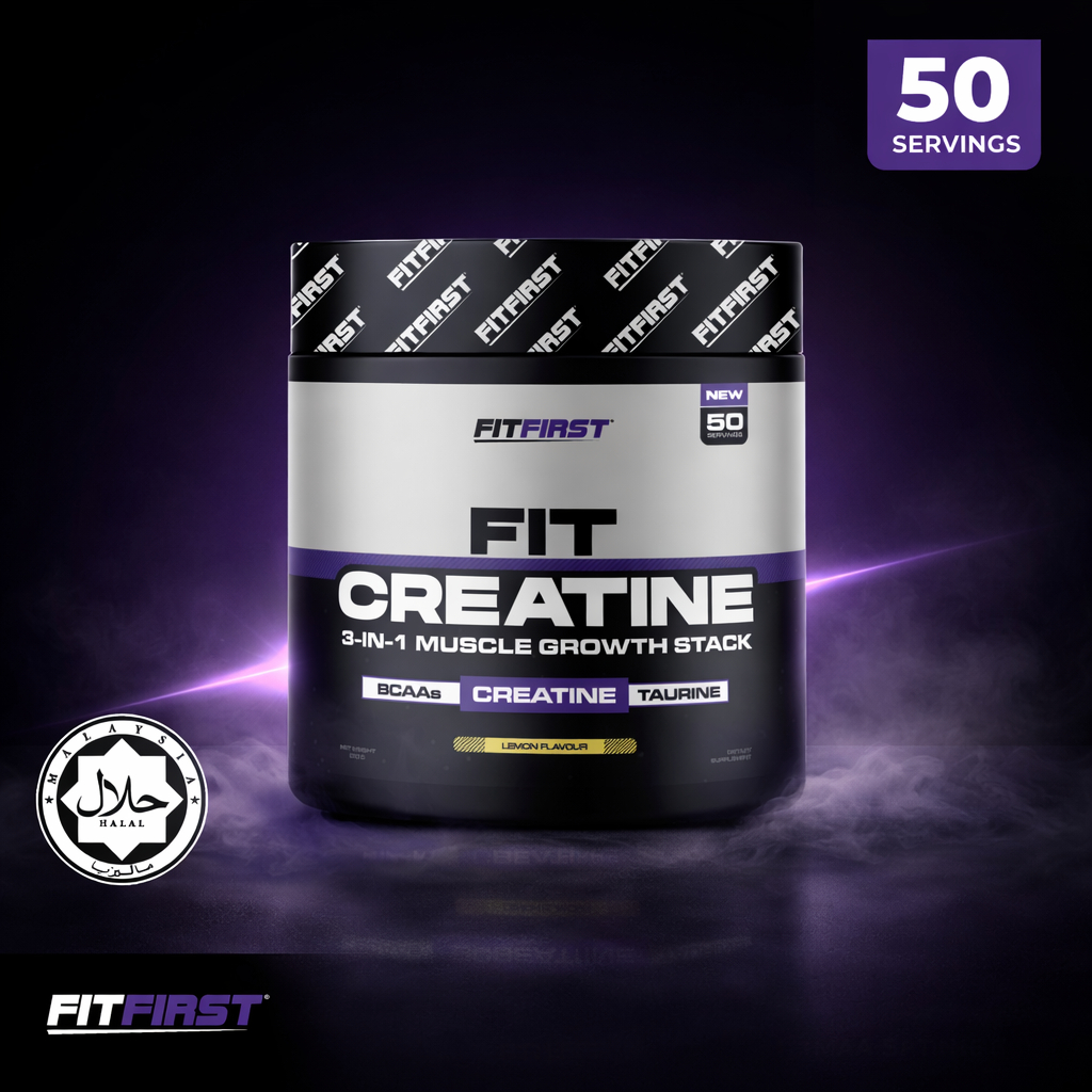 7.7 MegaSales - Fit First FIT Creatine Lemon 3-in-1 Powder 50 Servings ...