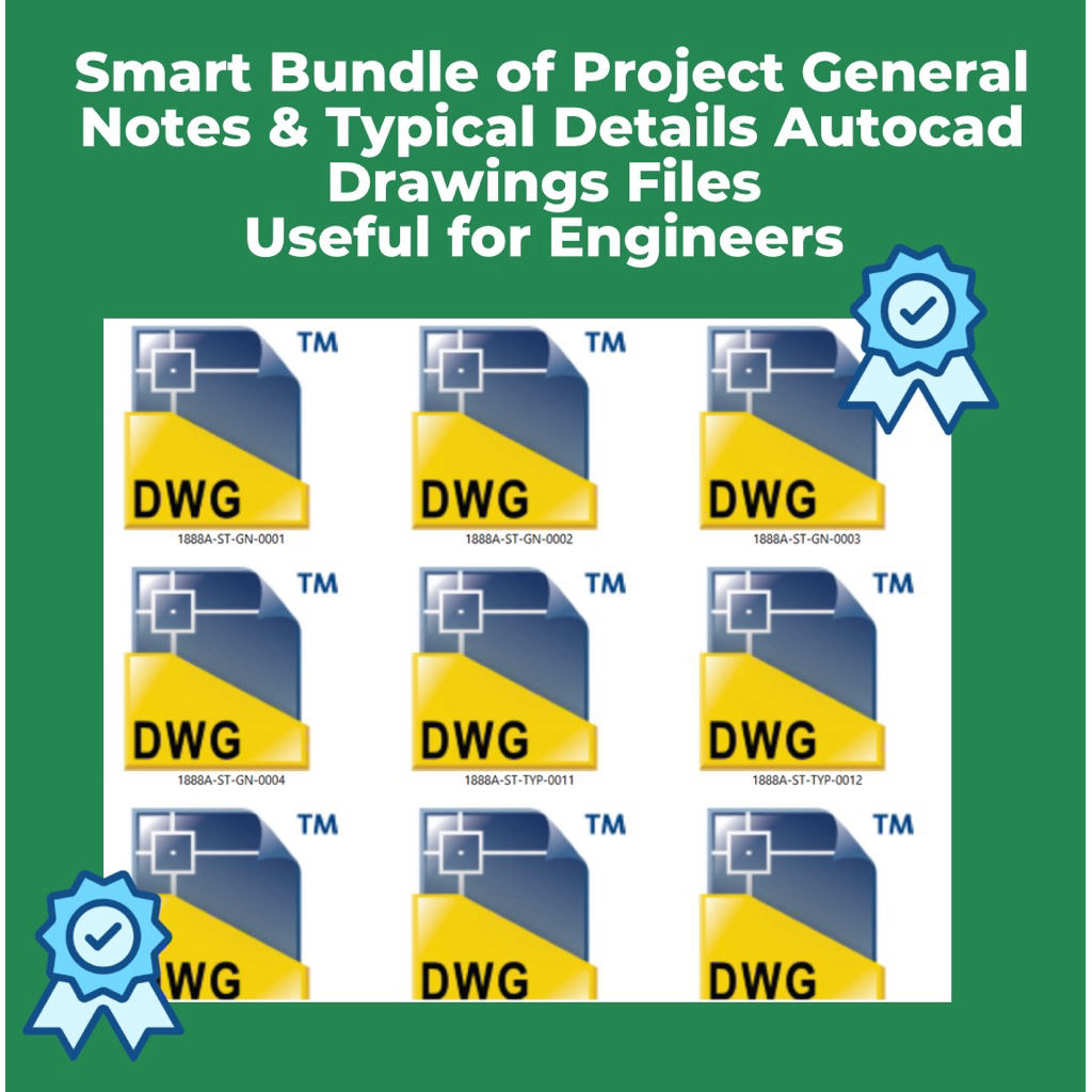 Smart Bundle of Project General Notes & Typical Details Autocad ...